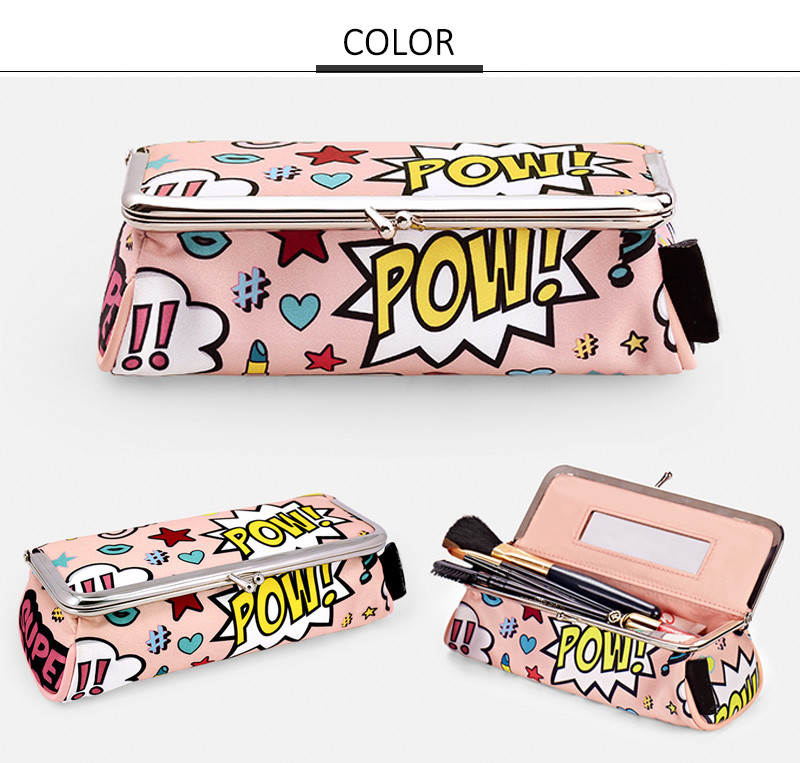 Professional Custom Red Cartoon Portable Cute Cosmetic Make Up Travel Bag