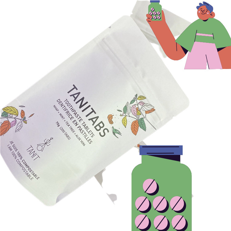 Pouches For Food Packing Biodedgradable Stand Up Plastic Zipper Aluminium Foil Packaging Custom Matte Bags Biodegradable