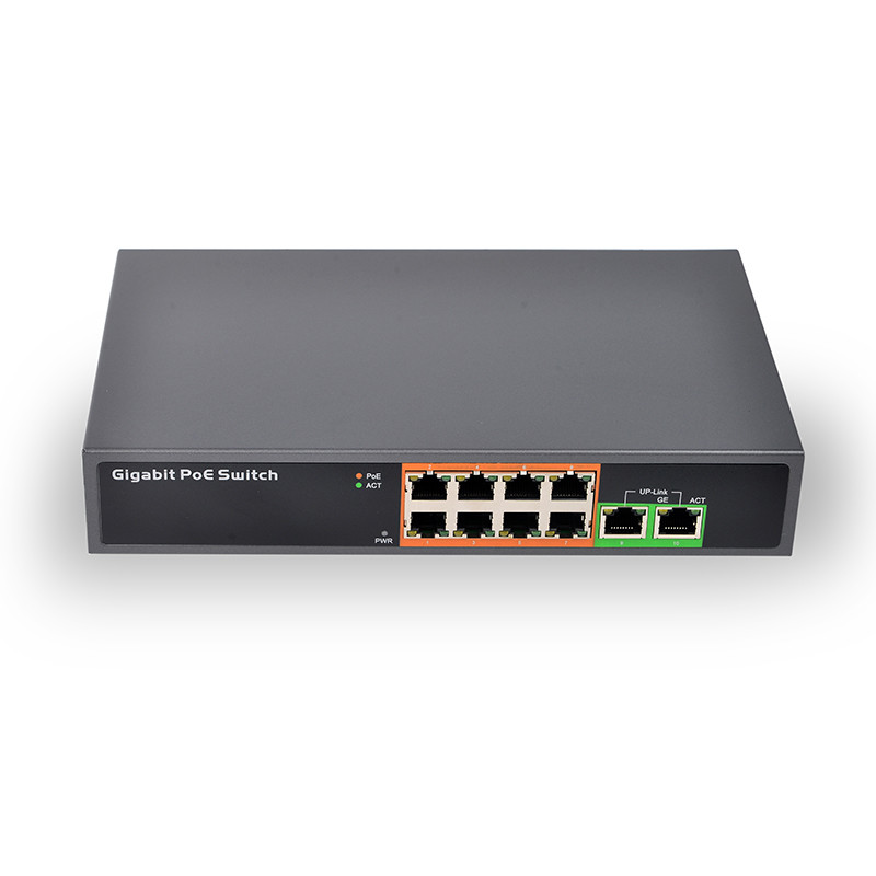 full metal case 4 ports 100Mbps IEEE 802.3af/a standard 65W power backplane bandwidth 1.2 Gbps uplink port POE switch