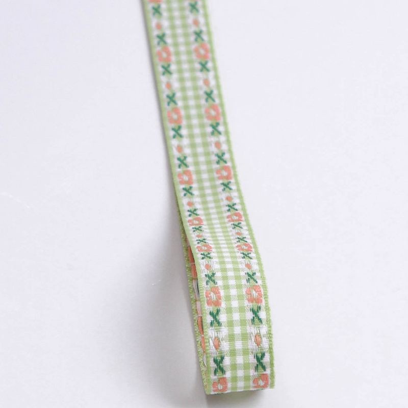 7mm-38mm Blue Embroidered Ribbon ISO9001 Embroidered Floral Ribbon
