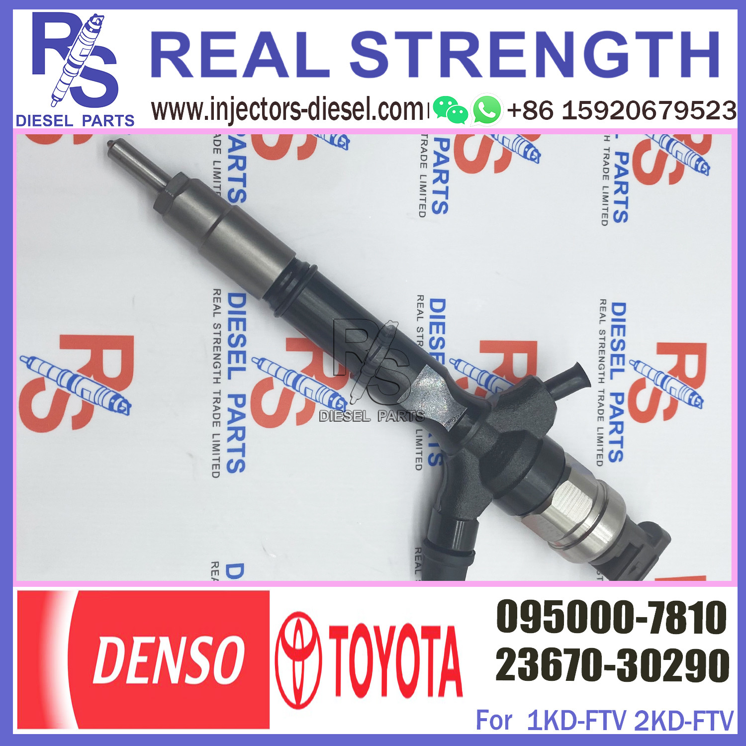 common rail diesel fuel injector 095000-6710 095000-7810 23670-30290 for To-yota-Dyna engine