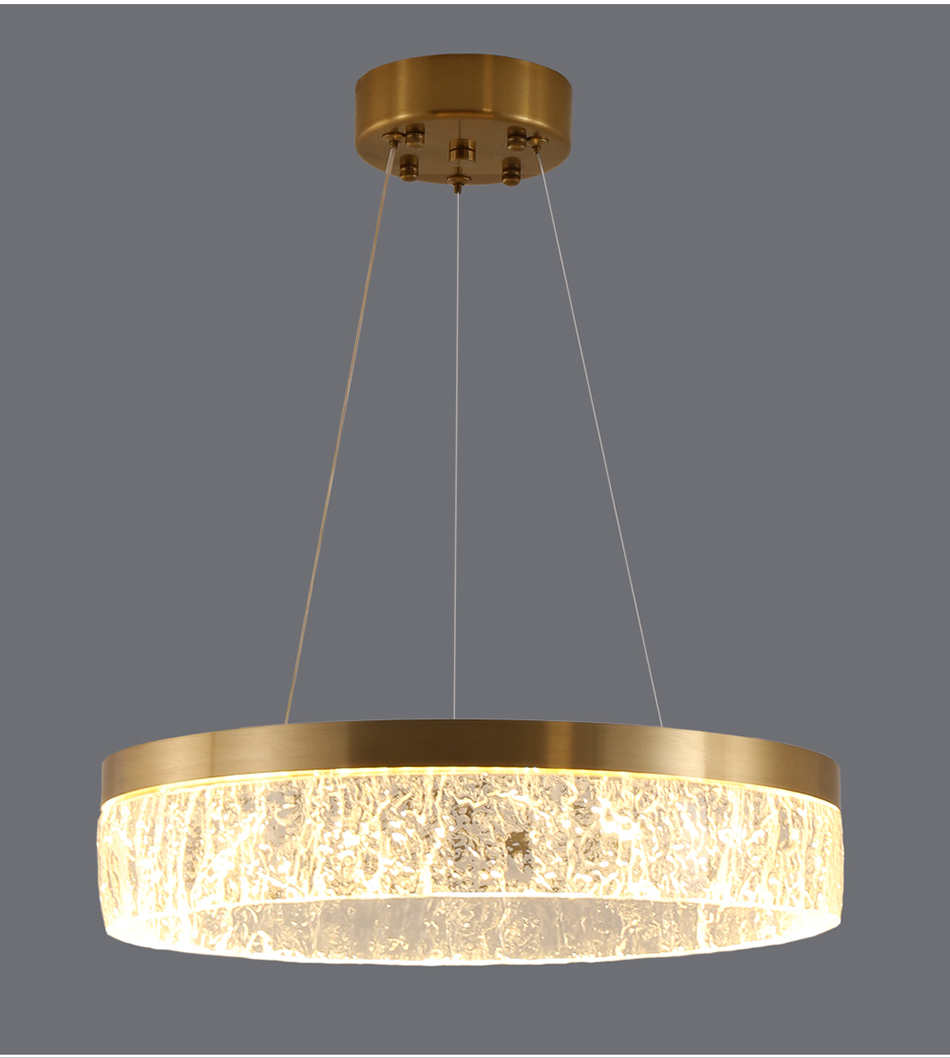 Led Gold Chandelier For Living Room Modern Creative Design Light Fixture Round Kitchen Island Hanging Lamp(WH-MI-313)