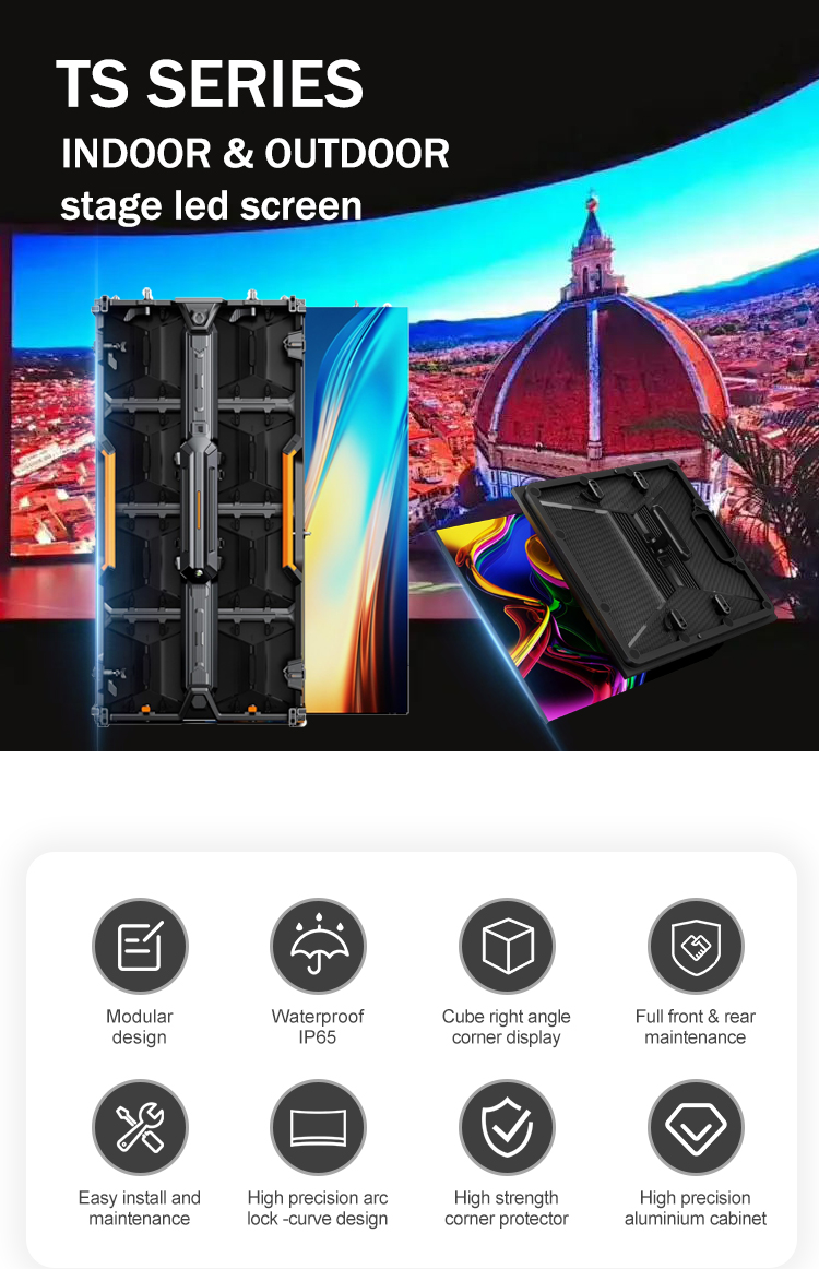 Mobile Led Screen Rental Full Color P3.91 Cube LED Screen For Concert Stage Background Video Wall