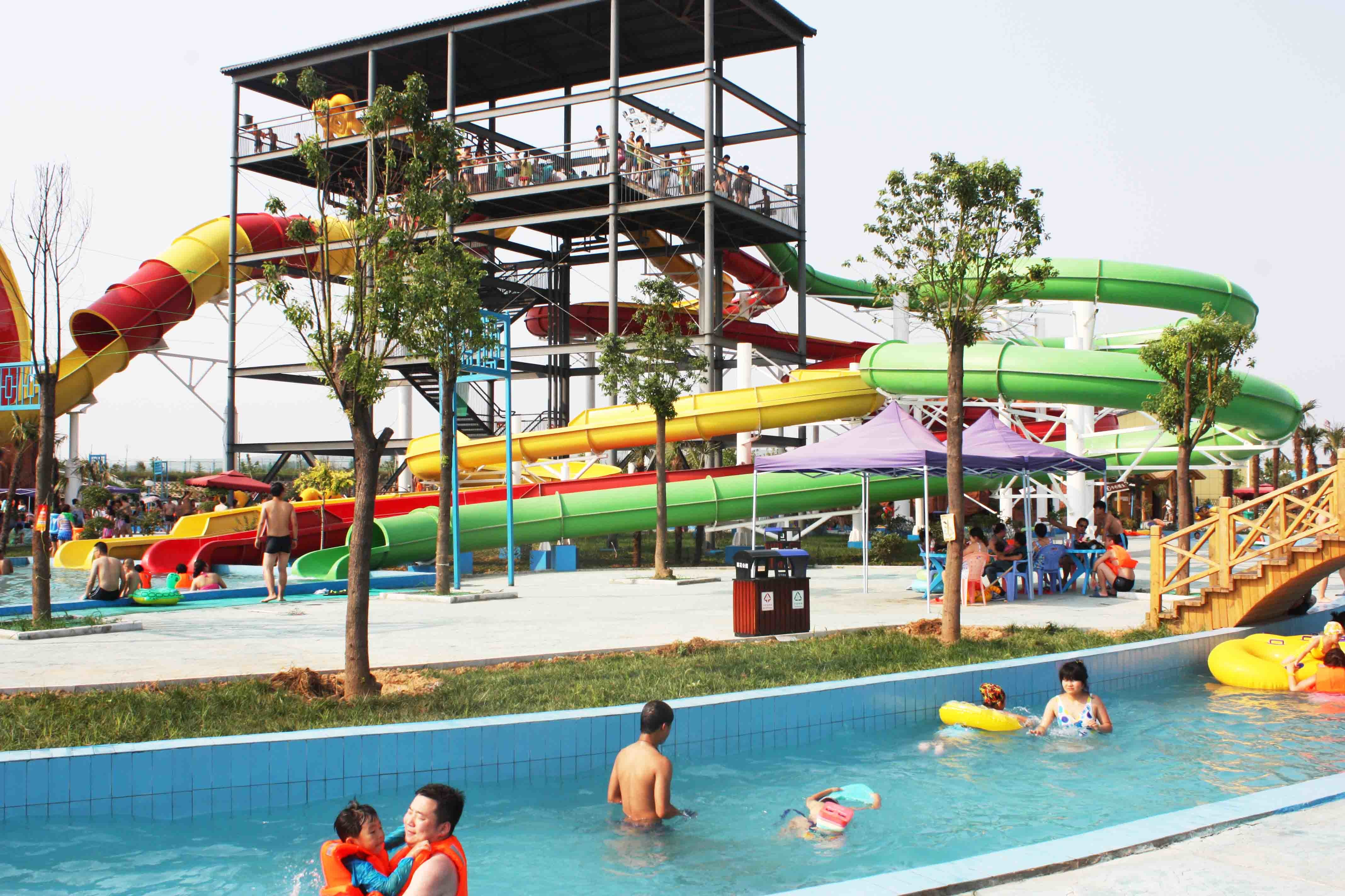 Customized Spiral Fiberglass Water Slide Games For Resorts Or Hotel