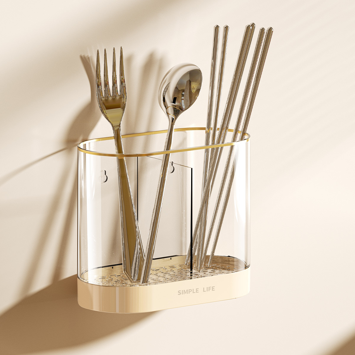 2 Sizes Kitchen Countertop Storage Utensil Holder Silverware Chopstick Organizer