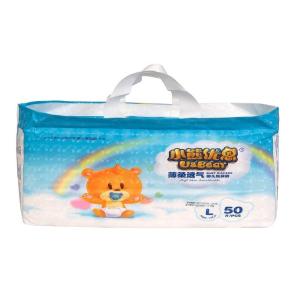 China Customized Printed 3D Leak Protection Diapers 32lbs Elastic Stretchable Waistband on sale