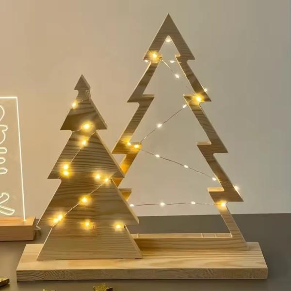 Exquisite wooden Christmas tree decoration High quality table decoration