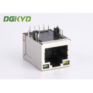 Metal Shielded 100MB RJ45 Integrated Magnetics Connector Module With POE Single