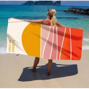 Customizable Microfiber Pool Towels Easy Carrier Versatile Sandless Beach Towel Manufactures