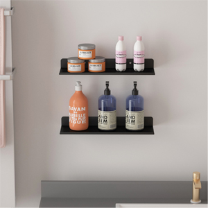 Wall Mounted Floating Shelves Wide Steel Display Ledges Large Storage Rack for Room/Kitchen/Office