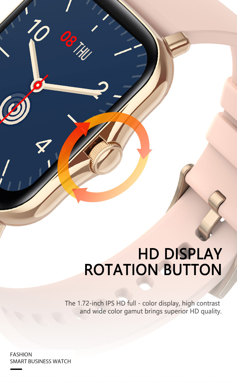 Y32 smart watch 320*385 1.72 Inch girls SLIDER Design IP67 Waterproof