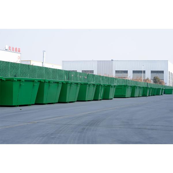 6 Cbm Outdoor Stackable Metal Bins Industrial Waste Chain Lift Bins Opten Top