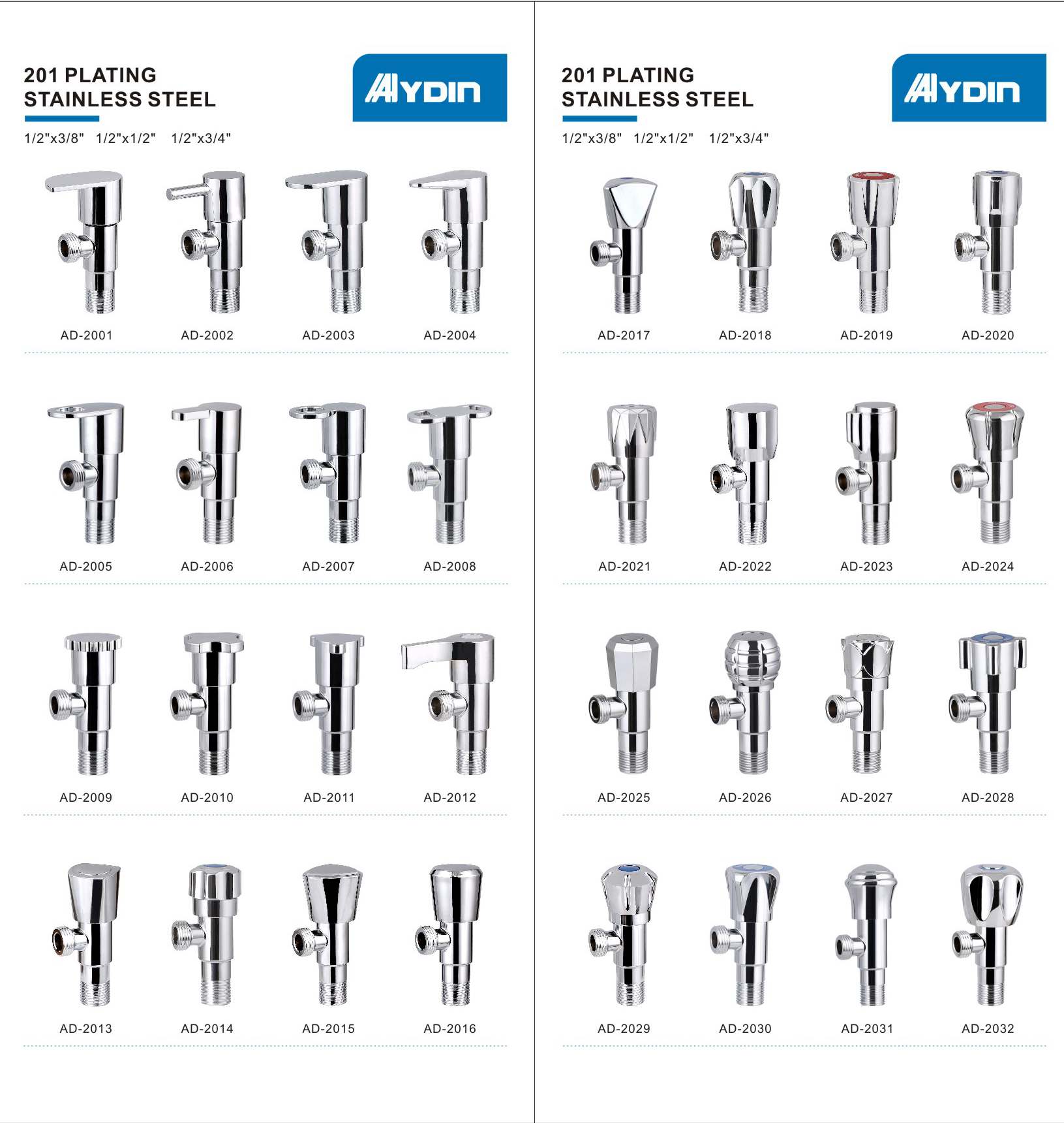 SS201 Angle Stop Faucet Toilet ODM Manual Control 10*5.5*3.5