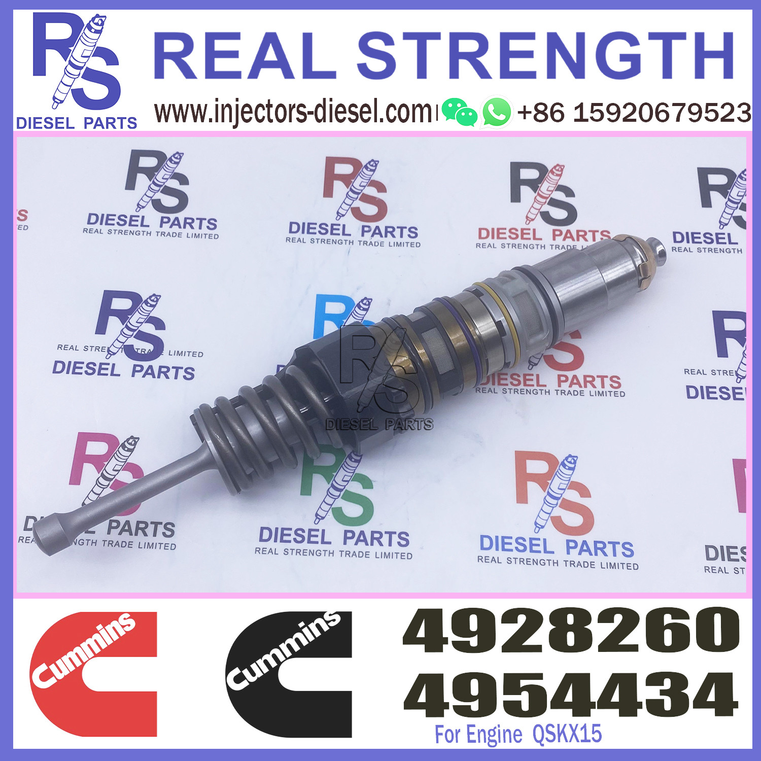 QSX15 ISX15 Cummins Diesel Injector 4928260 Diesel Engine Fuel Injector