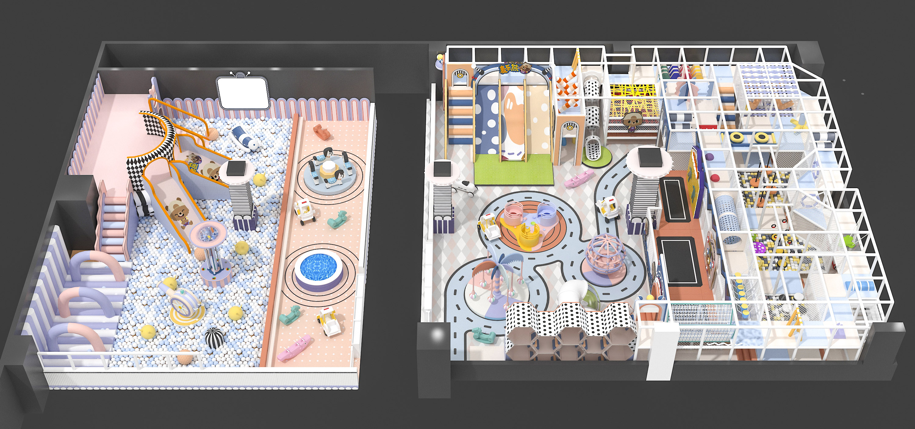 Attractive Indoor Soft Playground Equipment Naughty Castle Paradise For Game Center