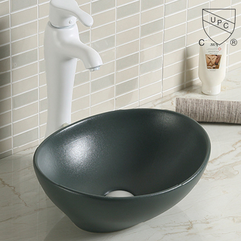 Oval Shaped Heat Resistance Table Top Wash Basin Price Easy To Clean And Maintain