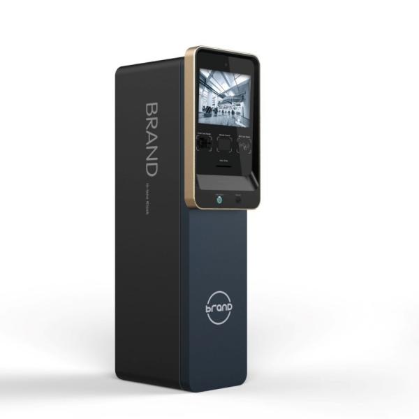Parking payment kiosk with cash acceptor and card reader