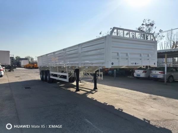 3 Axle Bulk Goods Transport Side Wall Trailer with Fuwa / BPW Axle and Steel