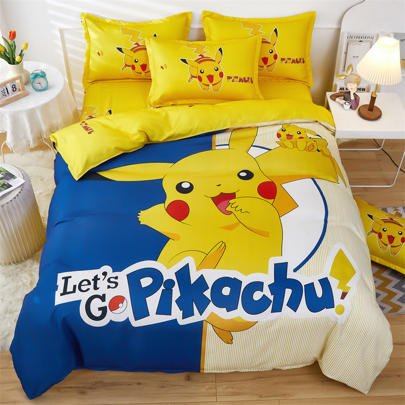 National Standards Color Fastness Grade Luxury Cartoon Student Dormitory Bedding Sets