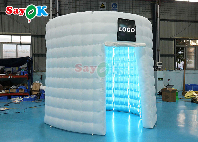 Custom Inflatable Photo Booth For Birthday Party Blow Up Led 360 Photo Booth Enclosure White Dome