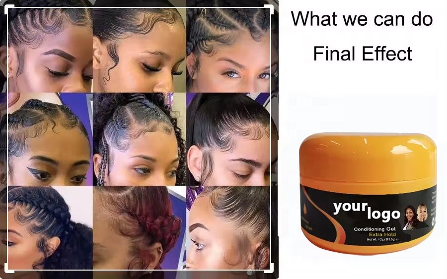 4oz Shine Jam Extreme Hold Conditioning Shining Hair 4oz Non Flaking Firm Extra Hold Vegan Private Label Edge Control