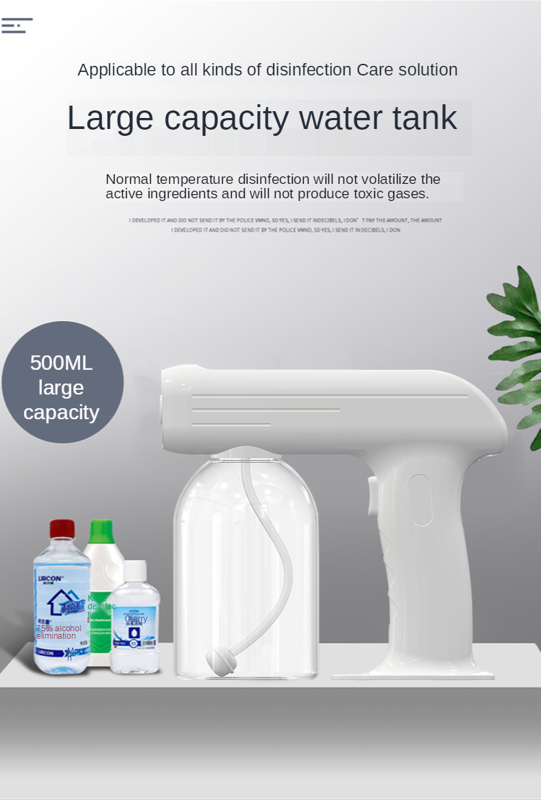 500ml Nano Spray Disinfectant Gun Portable Hair Nano Spray Gun
