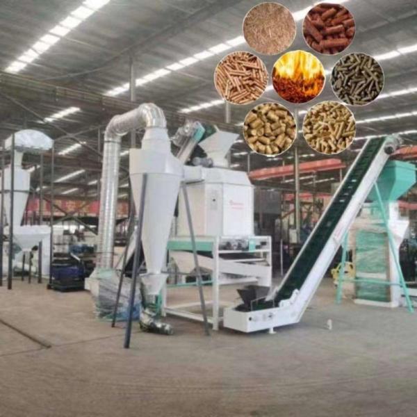 0.5 - 10 TPH Capacity Wood Pellet Production Line 6mm-12mm Biomass Production