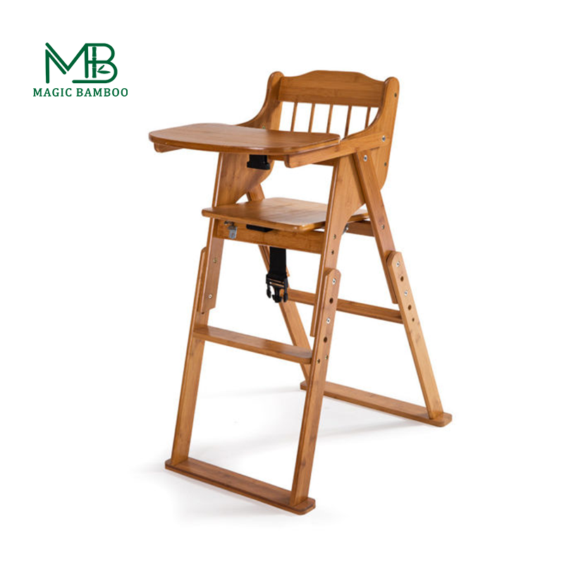Mail packing N Product Bamboo Baby High Chair 2023 Foldable Multi-function Baby Feeding
