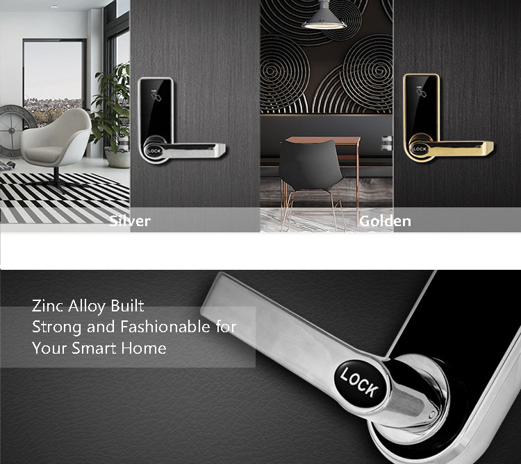 Super Convenient Home Fingerprint Lock , Inside Finger Scan Door Lock