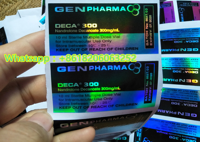 High Glass Vial Labels With Full Color Digital Printing 2.5 Mil Thickness