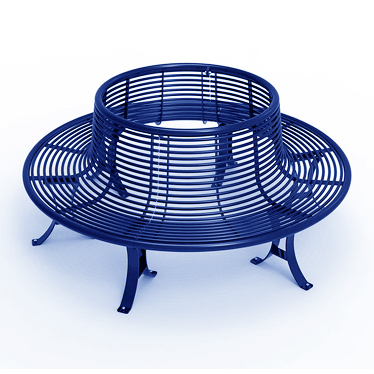 City Street EN840 200cm Metal Round Tree Bench