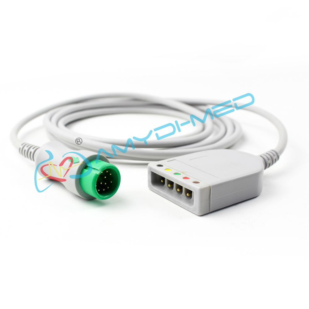 Nihon Kohden Ecg Cable 10 Lead Leadwires Connector For Life Scope Mindray T5