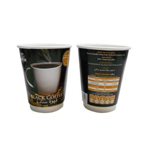  PE Coating Compostable Double Wall Cups Customizable 12 Oz For Cafe Shop Manufactures