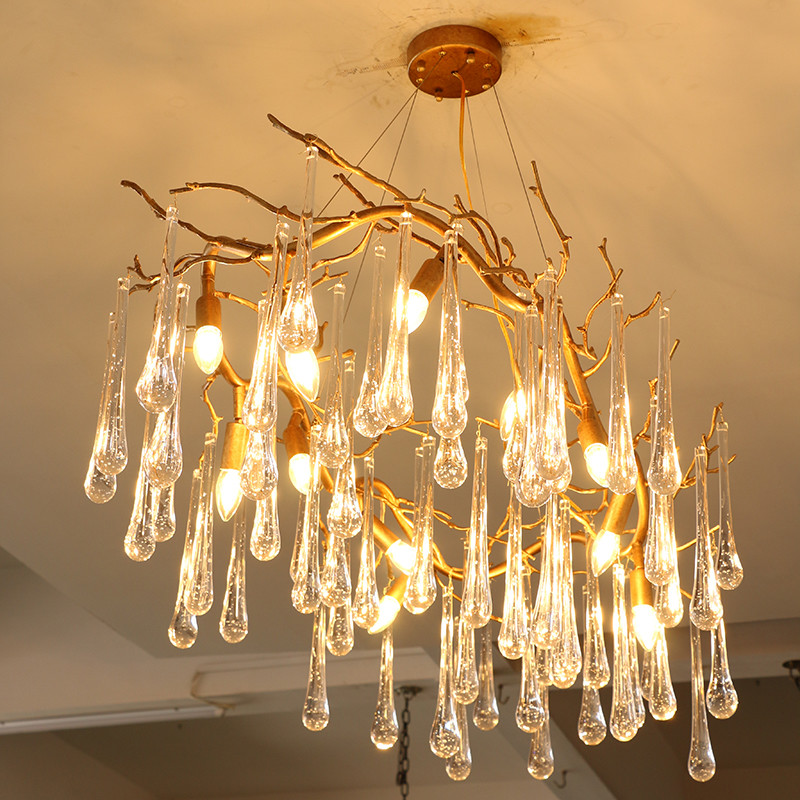 40W Luxury Crystal Ceiling Lights Hanging Mounted 110V - 240V