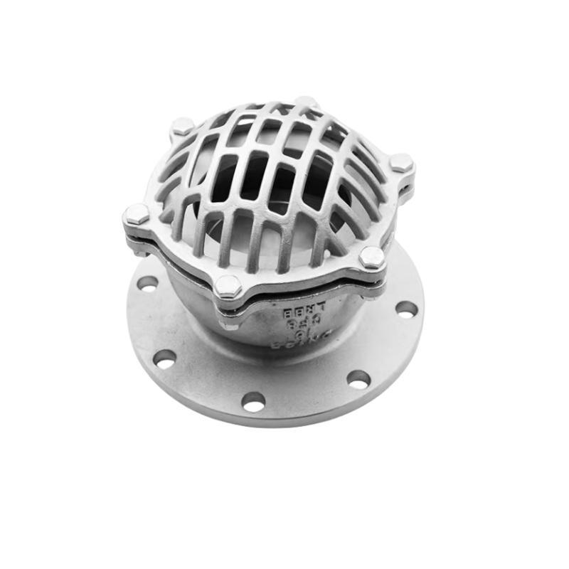Flange End Check Valve SS304 Foot Valve with Strainer Filter Screen