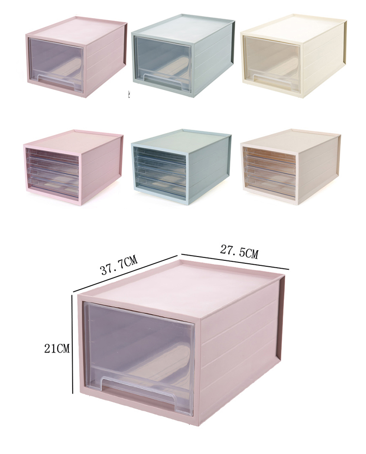 PP Sterilite 3 Drawer Medium Countertop Unit White With Drawers Clear
