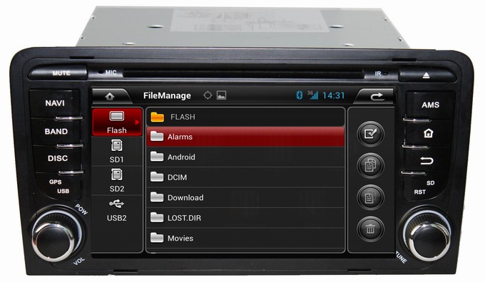 Android 4.2 system Audi A3 2003-2011 dvd radio with gps navigation mp3 player OCB-7012C