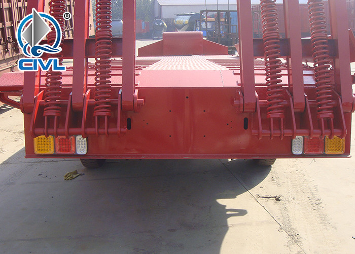 3 Line 6 Axles Fuwa Axles Low Bed 100T Semi Trailer Trucks For Equipment Transportation