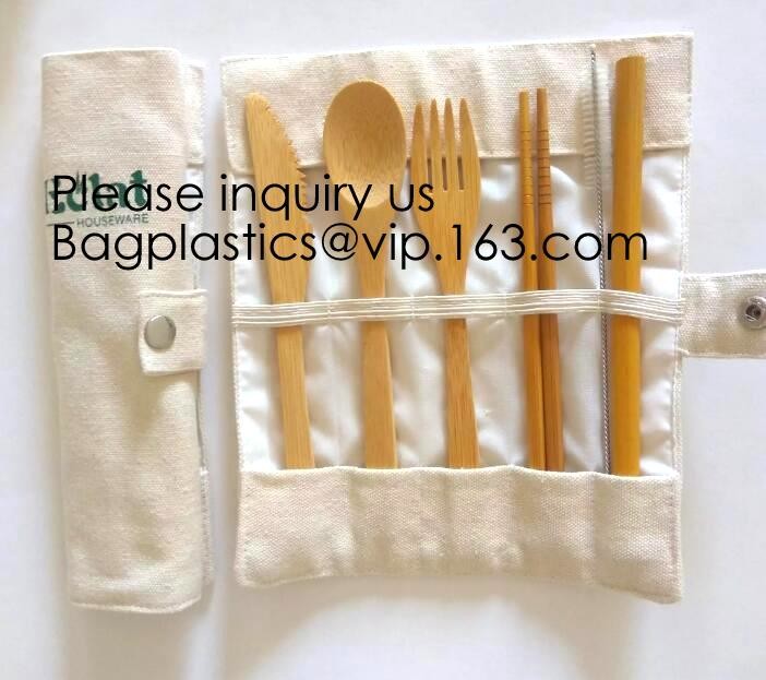 12-Piece Reusable Bamboo Flatware Set with Portable Storage Case,Chopping Board,Cheese Board,Pizza Board,Drawer Organzie