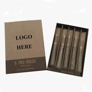  Pre Roll Paper Cigarette Boxes Child Resistant With UV Coating Manufactures