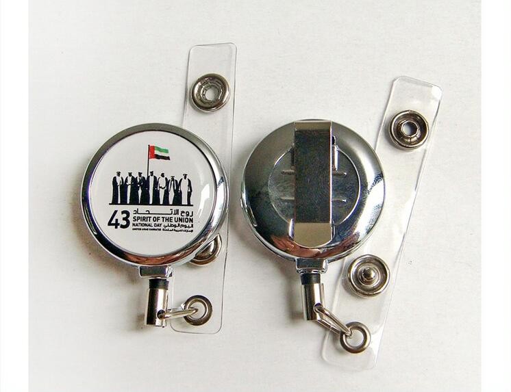 32mm Plastic Retractable Id Badge Holder /Customized design 80mm length Yoyo Card Holder For Gifts