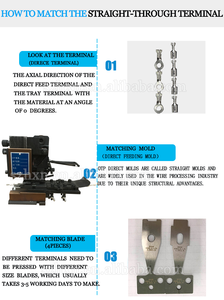 30mm Stroke Terminal Applicator Vertical Feed Otp Vertical Crimping Die for Versatile