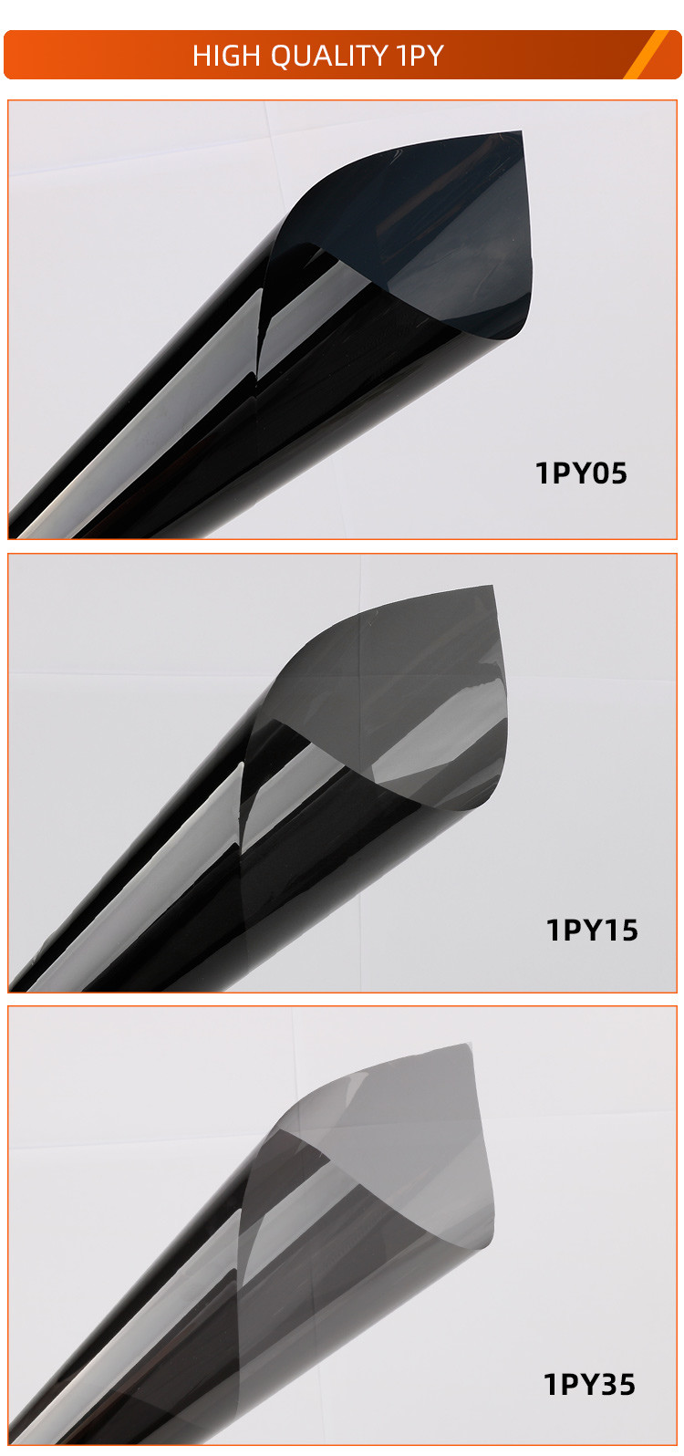 1PLY Evolve Series Carbon Window Film PET Nano Ceramic Film Insulation Car Window Film Heat Resistant 1PLY Model