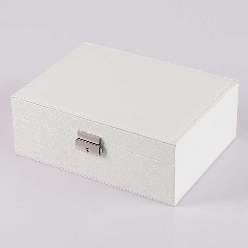 Custom Size Accepted PU Leather Jewelry Box Organizer for Travel and Packaging