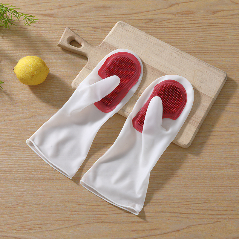 Silicone Dish Washing Gloves Reusable Cleaning Gloves Silicone Scrubber Gloves For Household, Bathroom Pet Bathing Cars