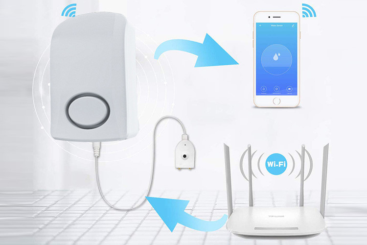 130db Smart Wifi Water Leak Alarm Sensor 1 Year Warranty