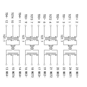 3500V High Voltage Isolation Transformer Single Ports For Lan Ethernet ,
