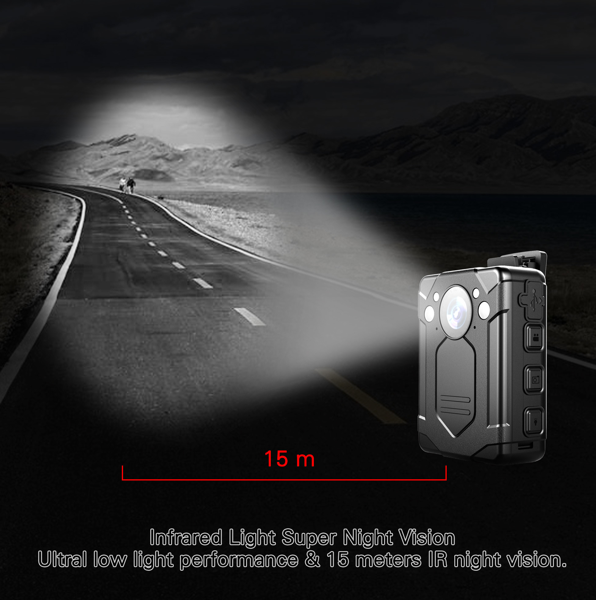 1080P Law Enforcement Body Camera 32G Memory Portable Body Camera With Audio Recording