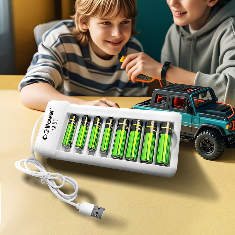 AAA AA NIMH Battery Charger 8 Slots Usb 1.2V Ni-MH Ni-CD