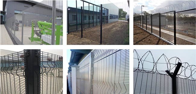 60 × 60 Mm Post Pressed 358 Security Fence Horizontal V Shaped Beams